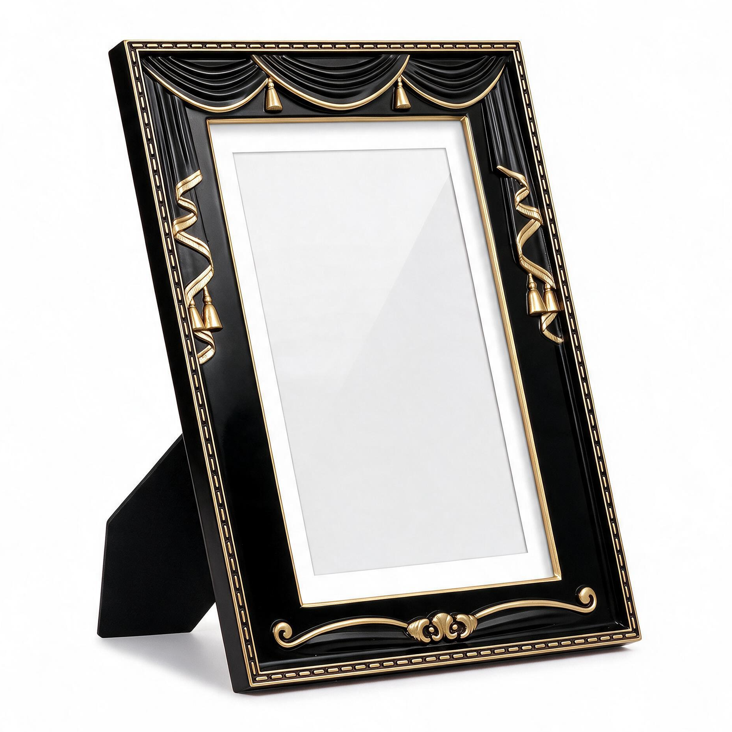 Act 1 Frames, Playbill Frame, Theatre Curtain Design, 8.5x11 with Mat for Standard Playbills, Wall and Tabletop Display (Black)