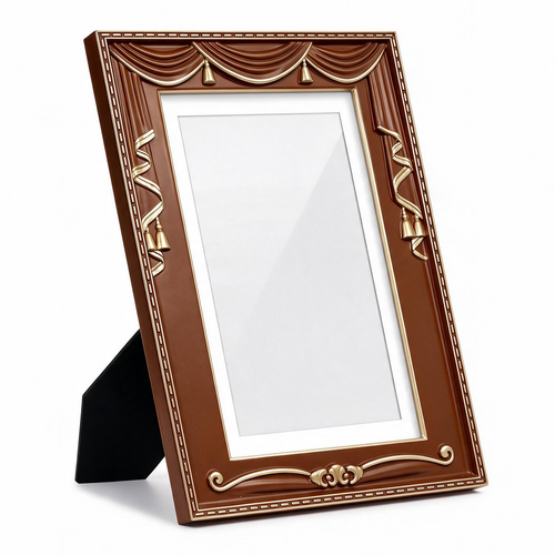 Act 1 Frames, Playbill Frame, Theatre Curtain Design, 8.5x11 with Mat for Standard Playbills, Wall and Tabletop Display (Brown)