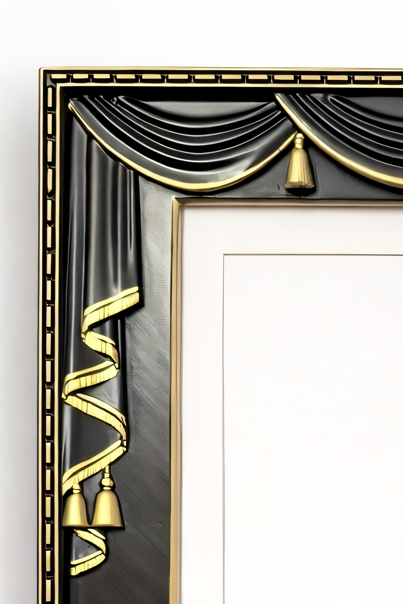 Act 1 Frames, Playbill Frame, Theatre Curtain Design, 8.5x11 with Mat for Standard Playbills, Wall and Tabletop Display (Black)